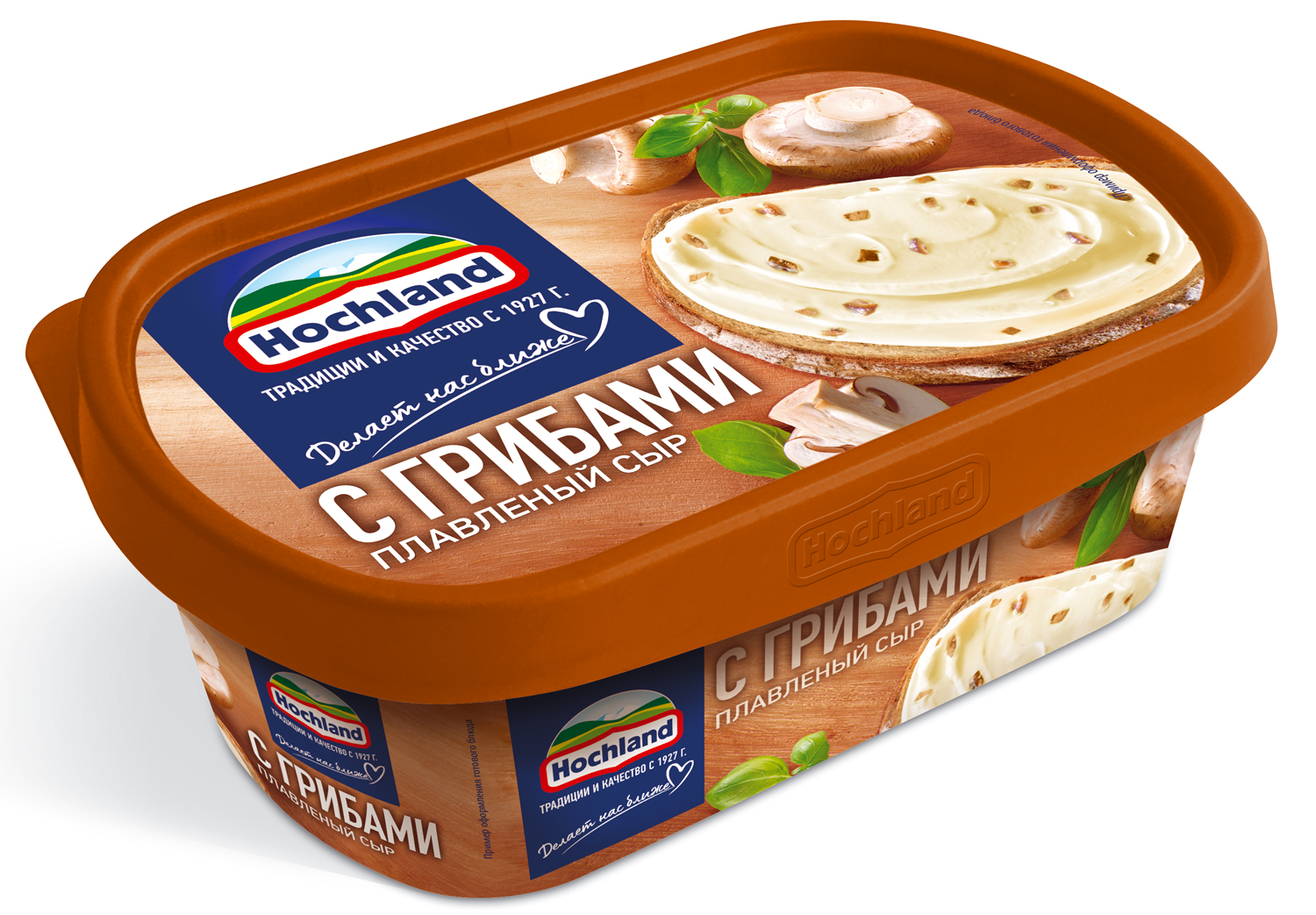 Сыр плавленый Хохланд с грибами ванночка 200 г.