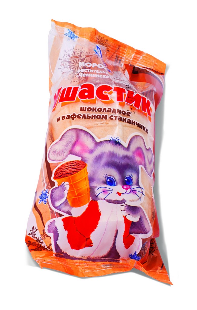 Стаканчик вафельный НЧ Ушастик шоколадный 70 г/45 шт.