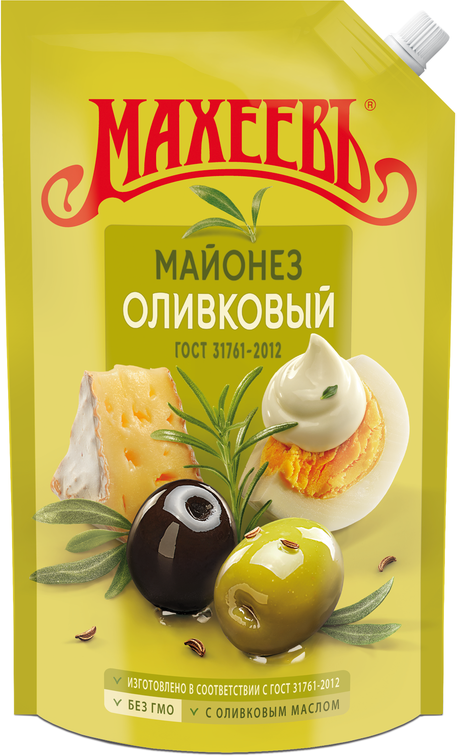 Майонез Махеев Оливковый 50,5% 800 мл  дой-пак