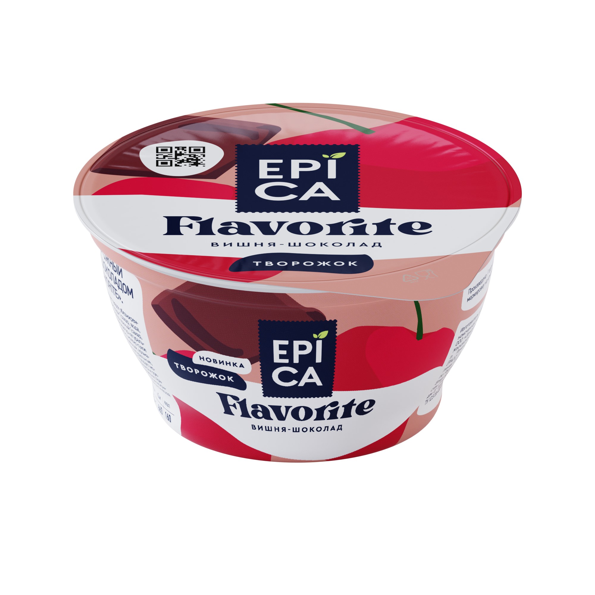 Десерт творожный EPICA FLAVORITE 8,1% Вишня-шоколад, 130г
