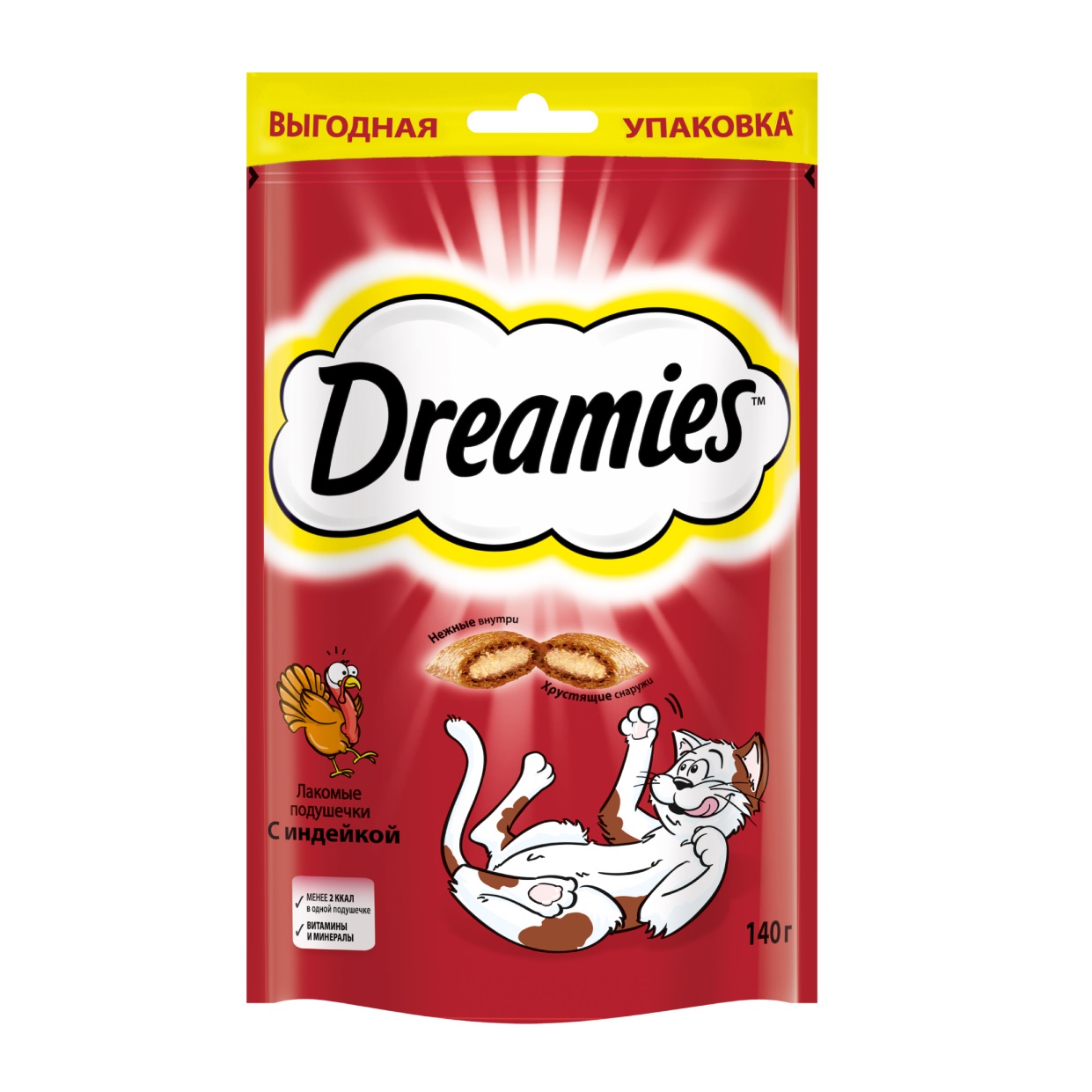 Лакомство для кош Dreamies с индейкой 12*140г
