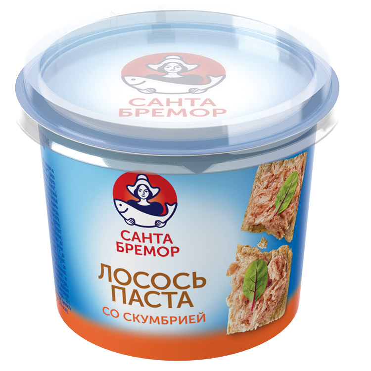 Паста Санта Бремор рыбная со скумбрией и лососем 140г