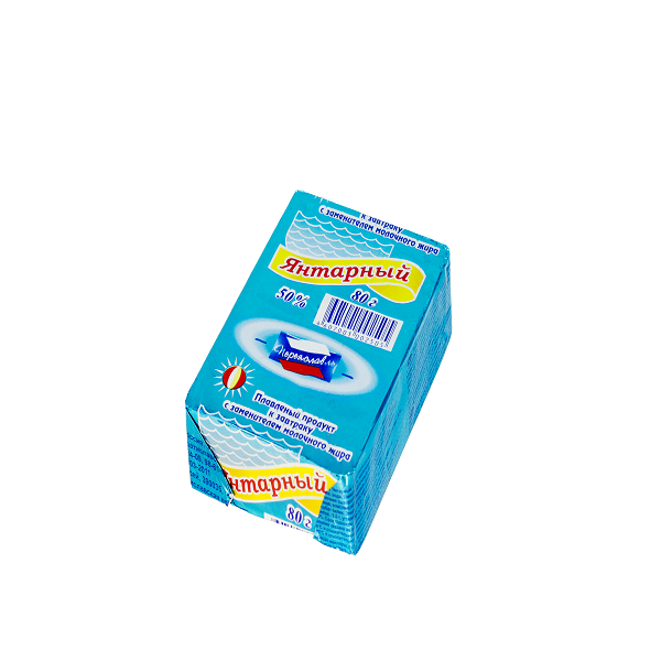 Плавл.продукт с змж РЗПС Янтарный 50% фольга 80г НДС20%