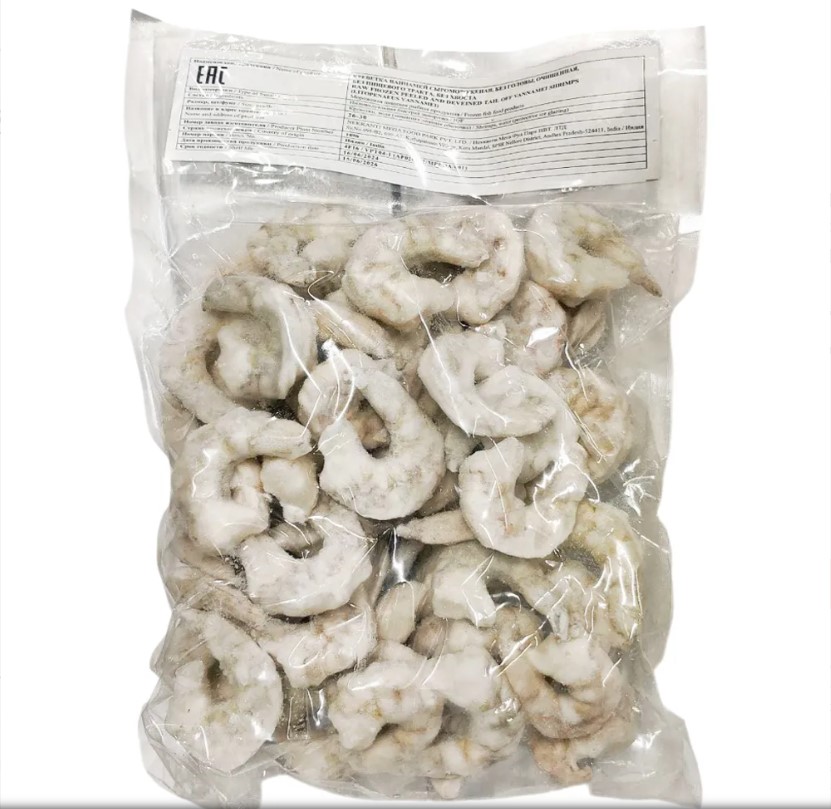 Креветка Ваннамей 26/30 с/м очищ без пищ.тракта без хвоста 1 кг