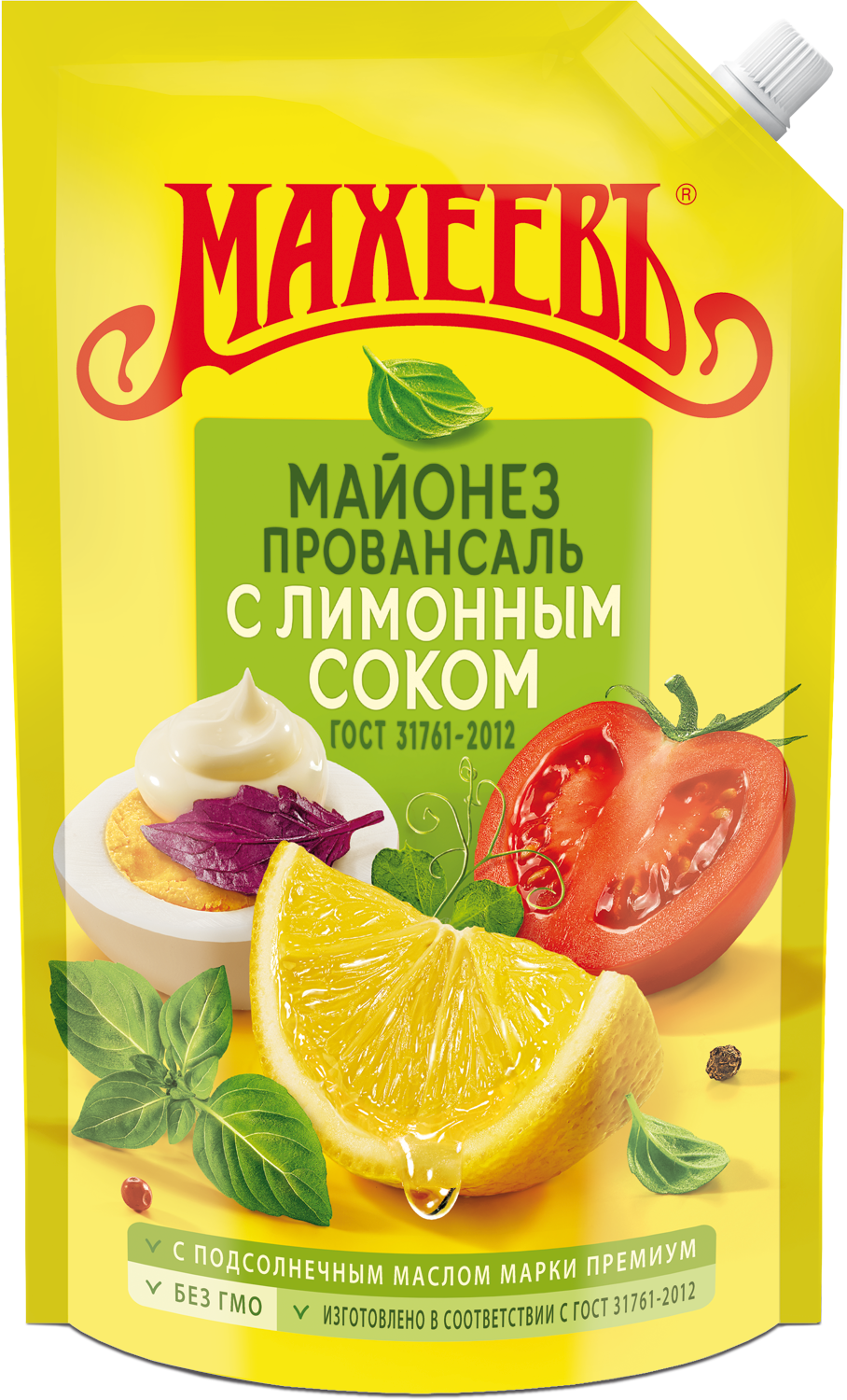 Майонез Махеев с лимонным соком 50,5% 800 мл дой-пак