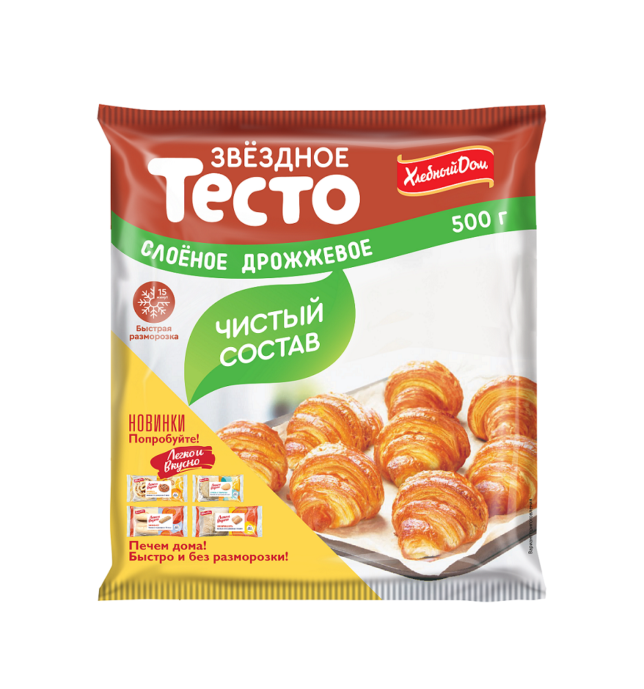 Тесто слоеное Звездный дрожжевое 500 г