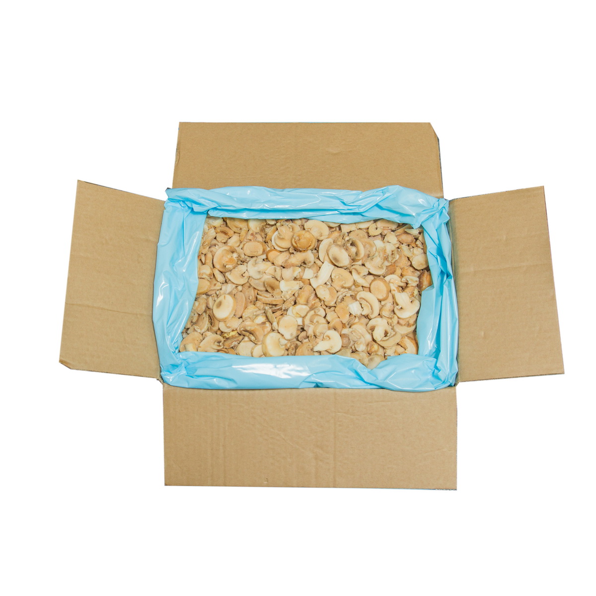 Грибы шампиньоны резаные 10кг коробка
