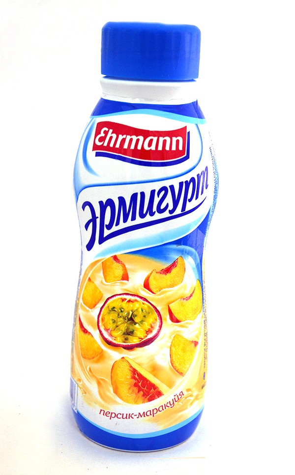 Эрмигурт питьевой 420г 1,2% Персик-маракуйя Нап.йог.паст.