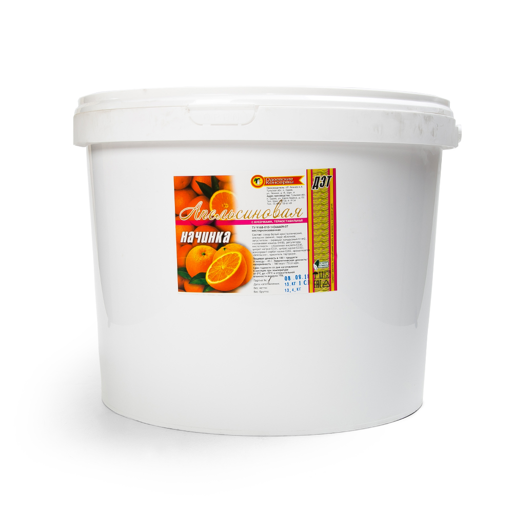 Начинка апельсиновая ДЭТ термостабильная 13 кг