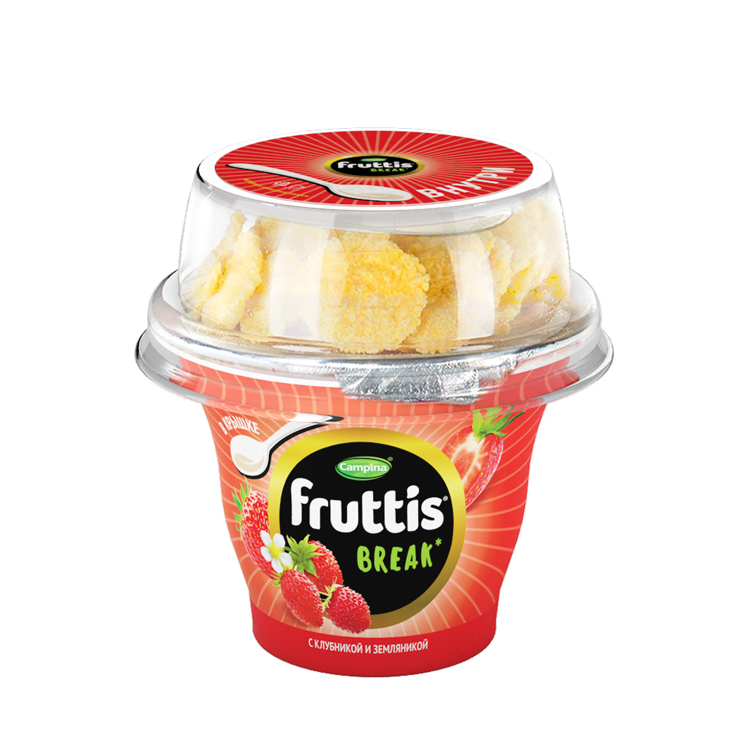Йогуртный продукт Fruttis Break 2,5% Клубника-земляника, 180г