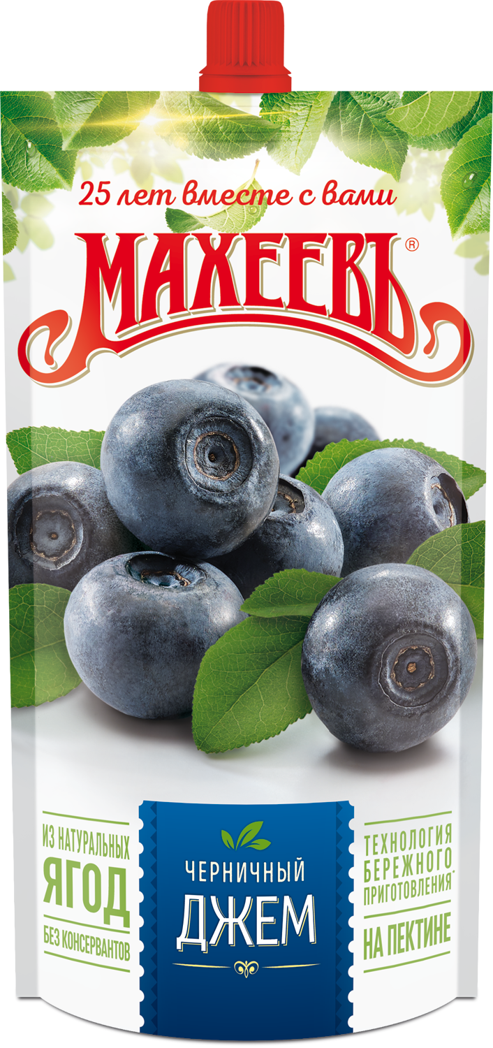 Джем Черничный Махеев 300г дой-пак