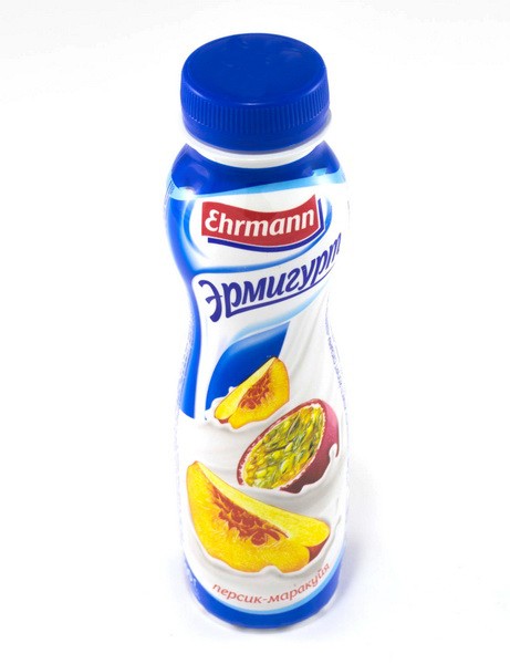 Йогурт питьевой Эрмигурт со вкусом персик-маракуйя 1,2% 290г
