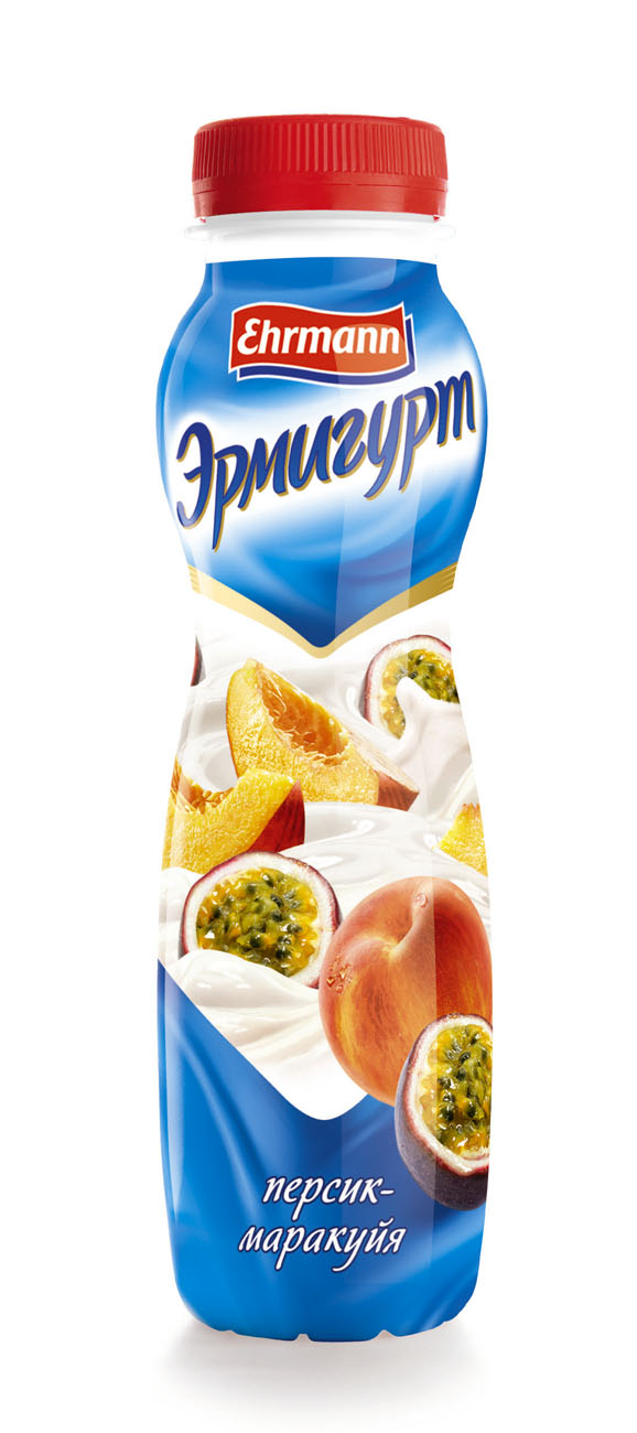 Йогурт питьевой Эрмигурт со вкусом персик-маракуйя 1,2% 290г