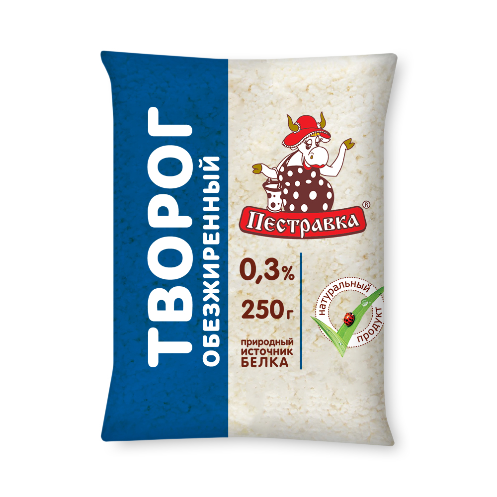 Творог Пестравка 0,3% пакет 250г