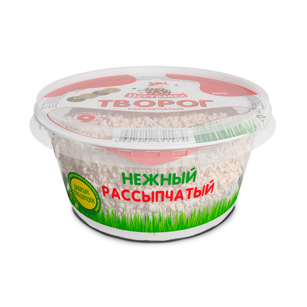 Творог Пестравка 9% стакан 200г