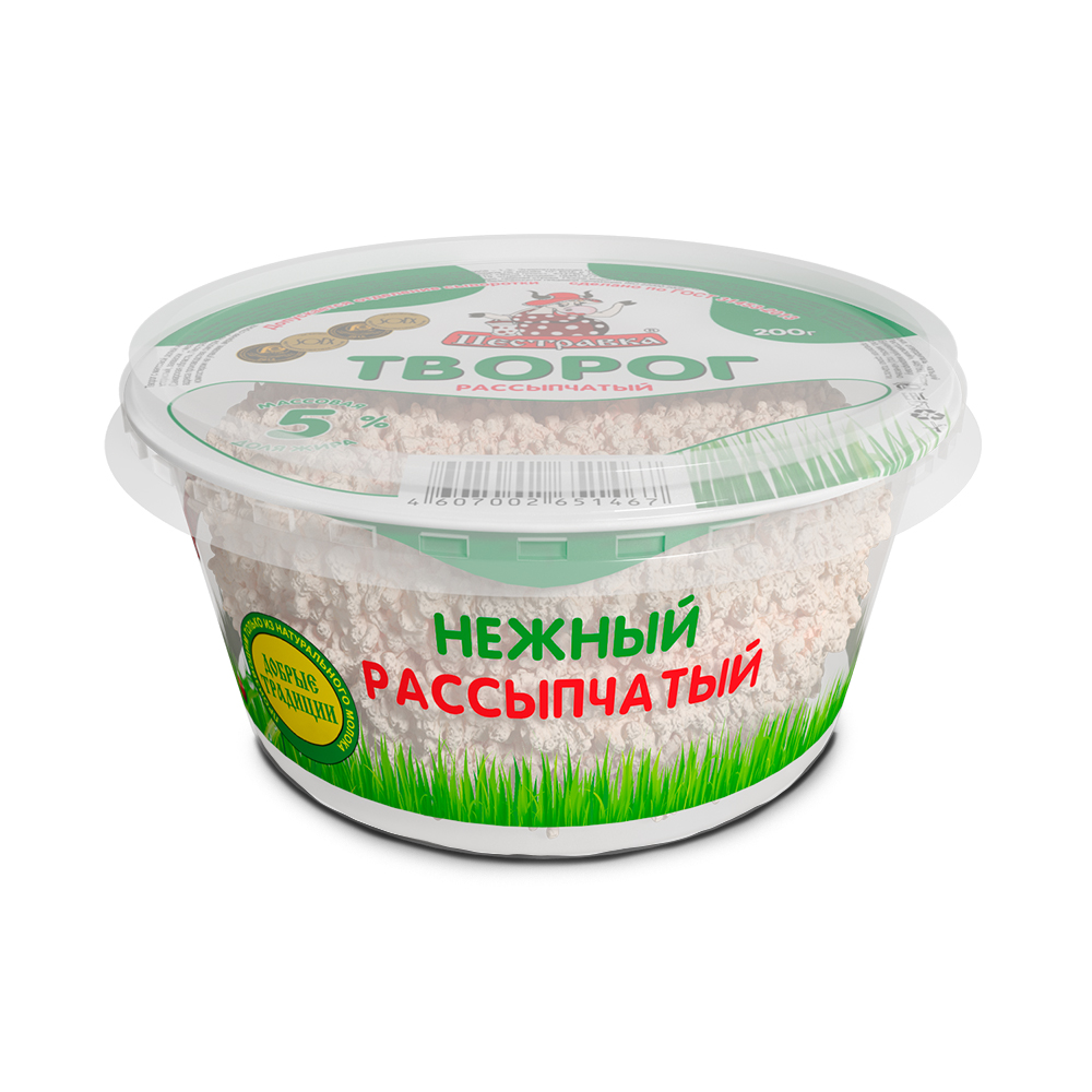 Творог Пестравка 5% 200г Стакан