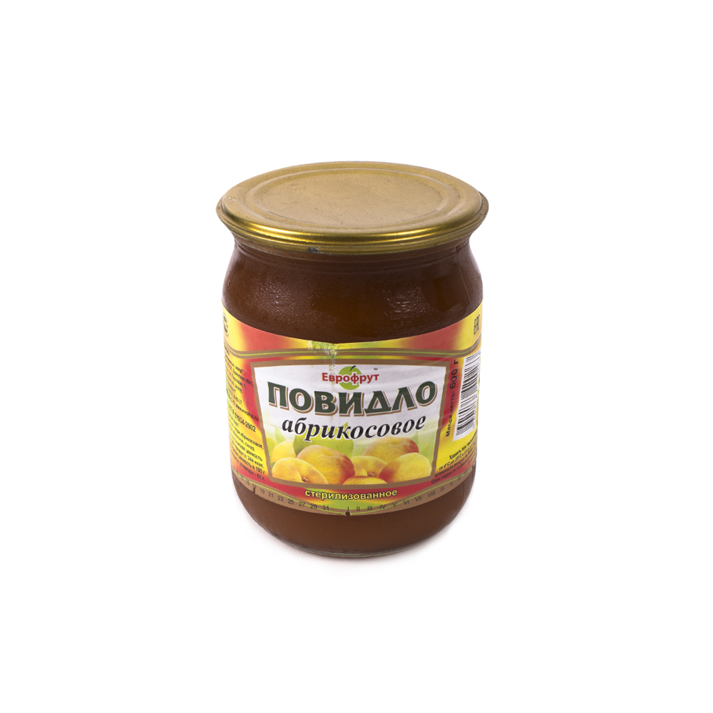 Повидло Абрикос ст/б 600 гр.(Еврофрут)