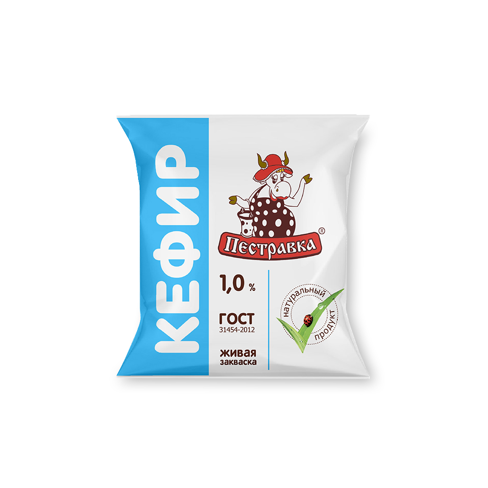 Кефир Пестравка 450г 1% Фин-пак