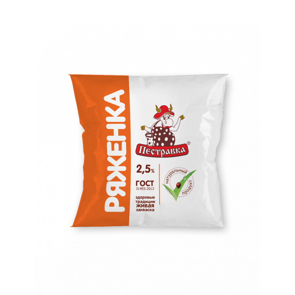 Ряженка Пестравка 2,5% 450г  Фин-пак