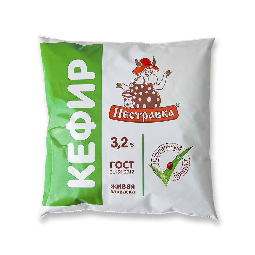 Кефир Пестравка 3,2%  450г Фин-пак