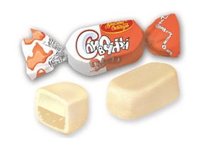 Конфеты ТКФ Сливочный пунш с молочно-ирисным вкусом