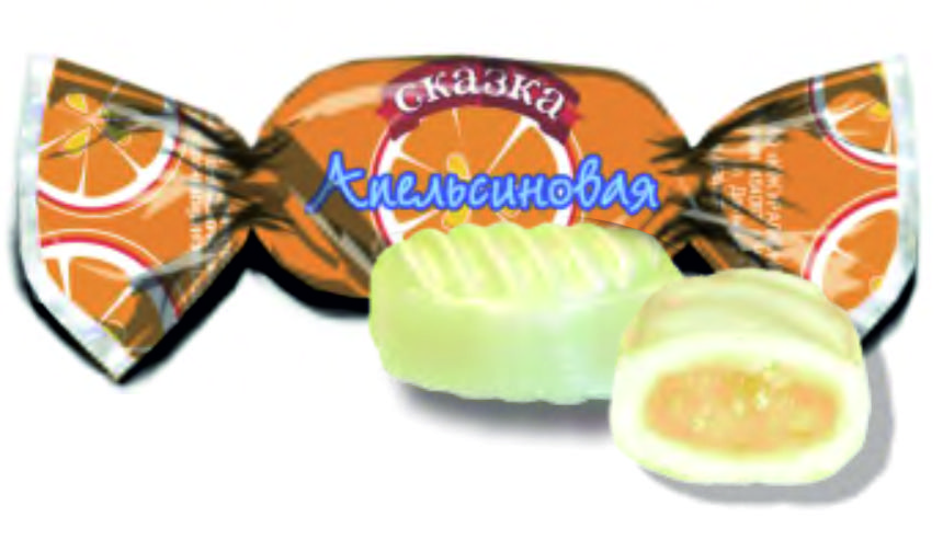 Карамель Южуралкондитер Сказка Апельсиновая 1кг