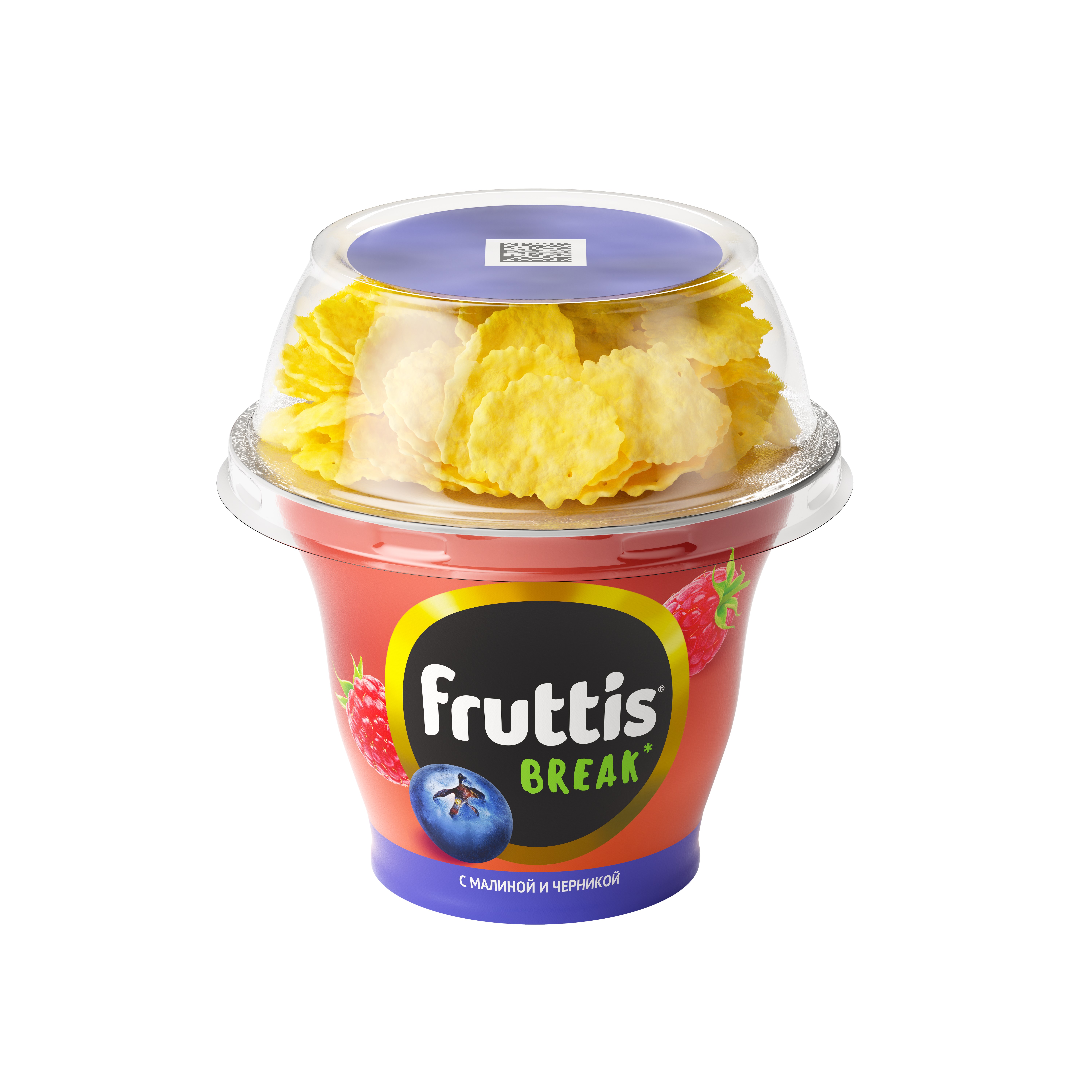 Йогуртный продукт Fruttis Break 2,5% Малина-черника, 175г