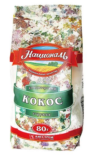 Кокос  стружка Националь 80г/24шт