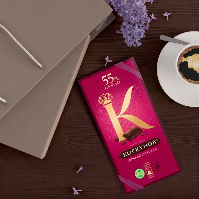 Шоколад Коркунов Горький 55% 90г