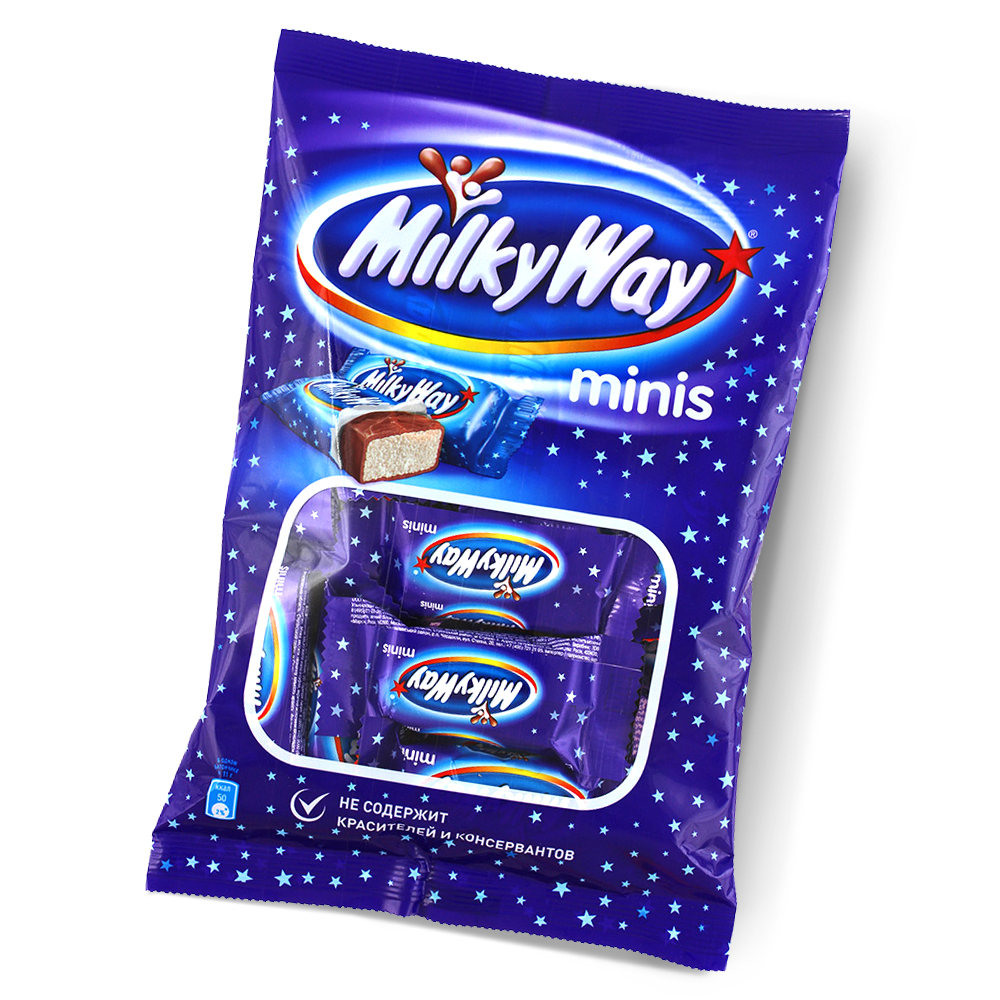 Шоколадные конфеты Milky Way Minis 176г, пакет