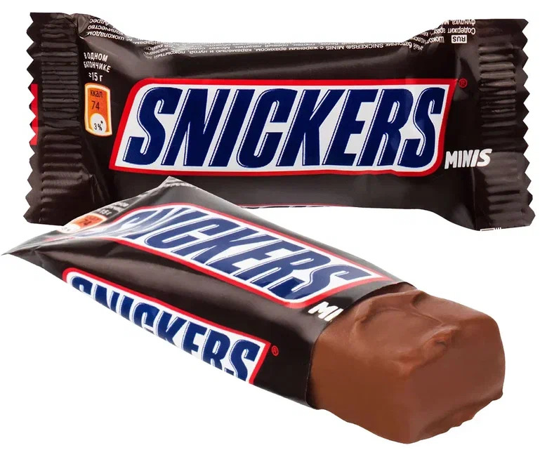 Шоколадные конфеты Snickers Minis 7кг