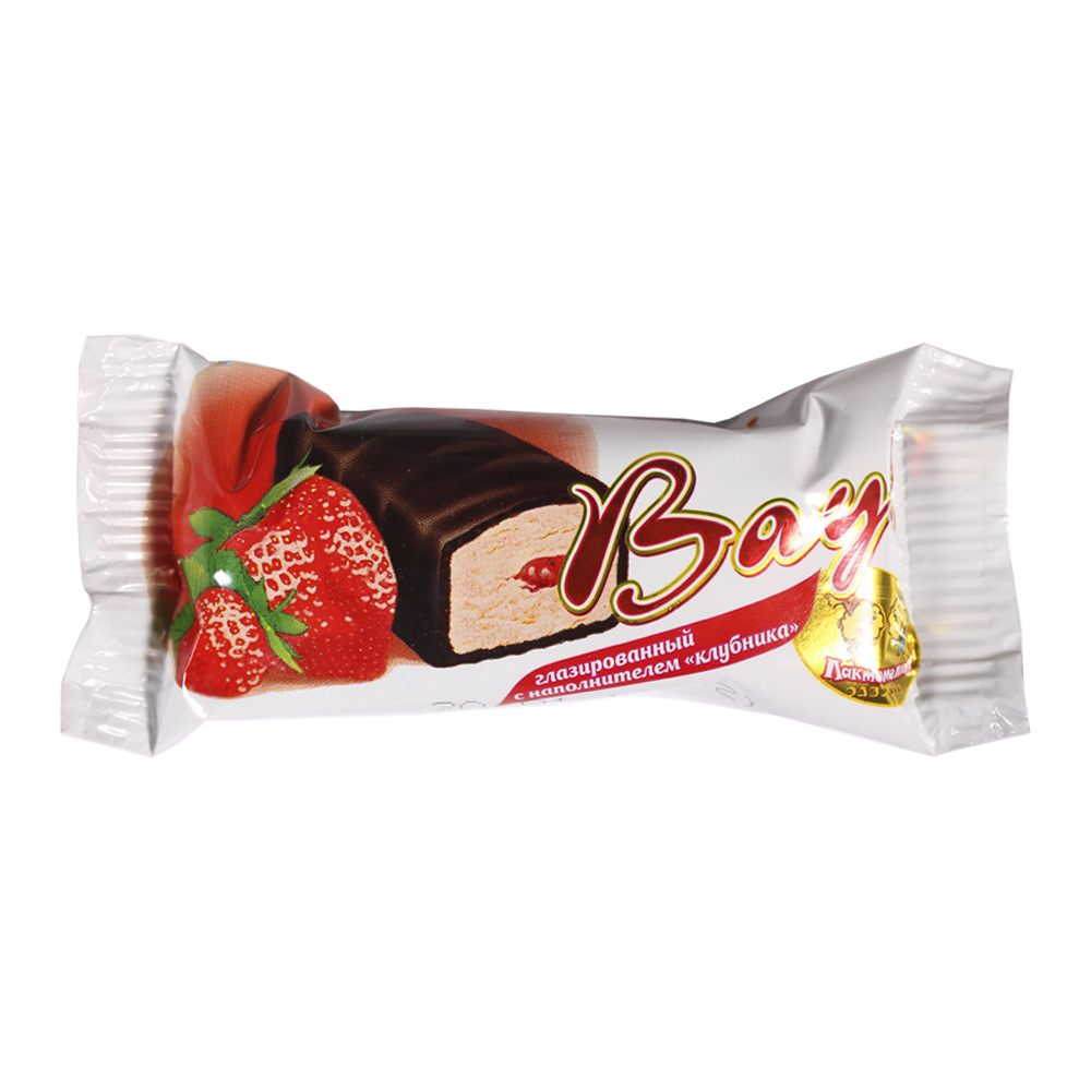 Продукт  глазирован. ВАУ со вкусом клубники 45г