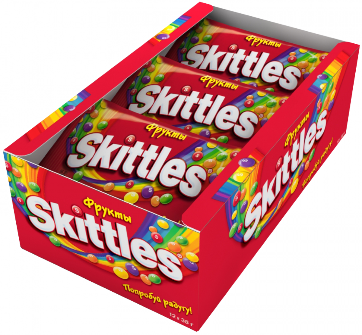 Драже Skittles Фруктыв разноцветной сахарной глазури 38г