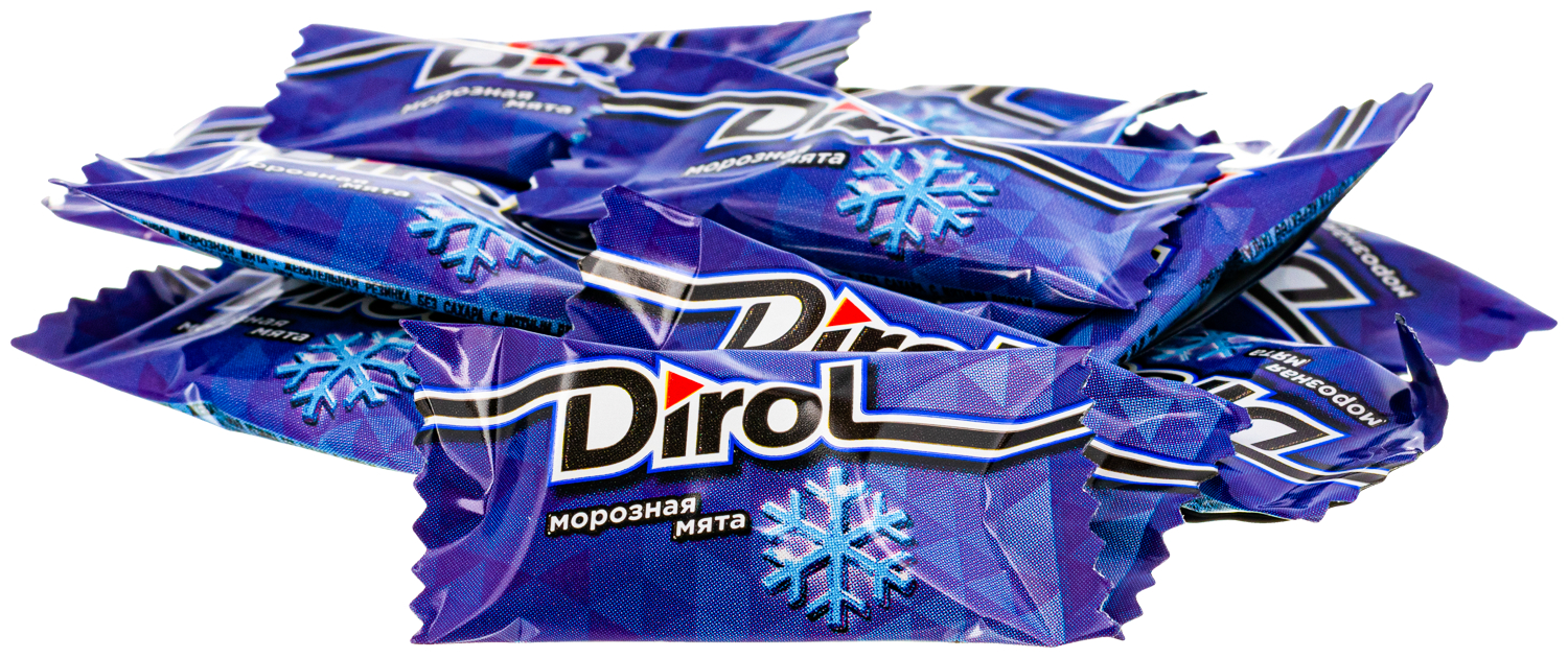 Жевательная резинка Dirol Морозная Мята 272г, шоубокс 100шт