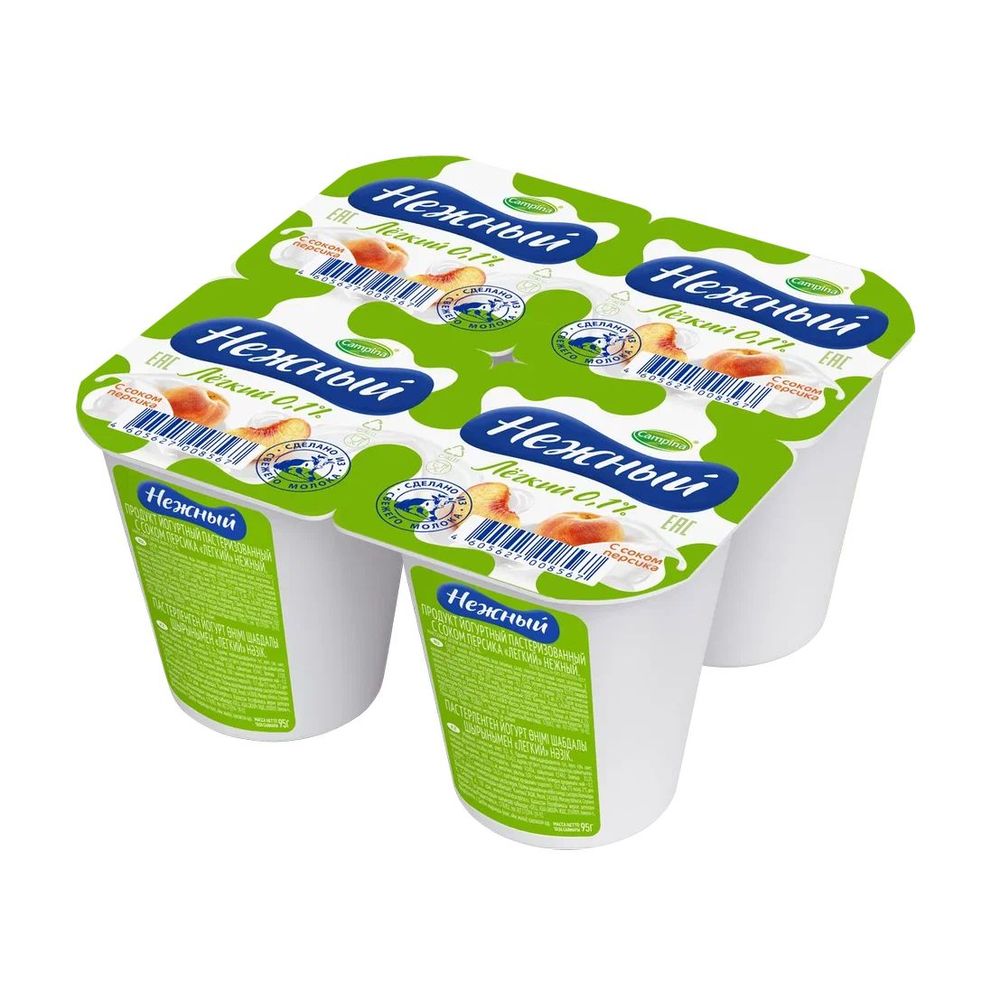 Нежный легкий с соком 95г 0.1% (персик) Пр.йог.паст