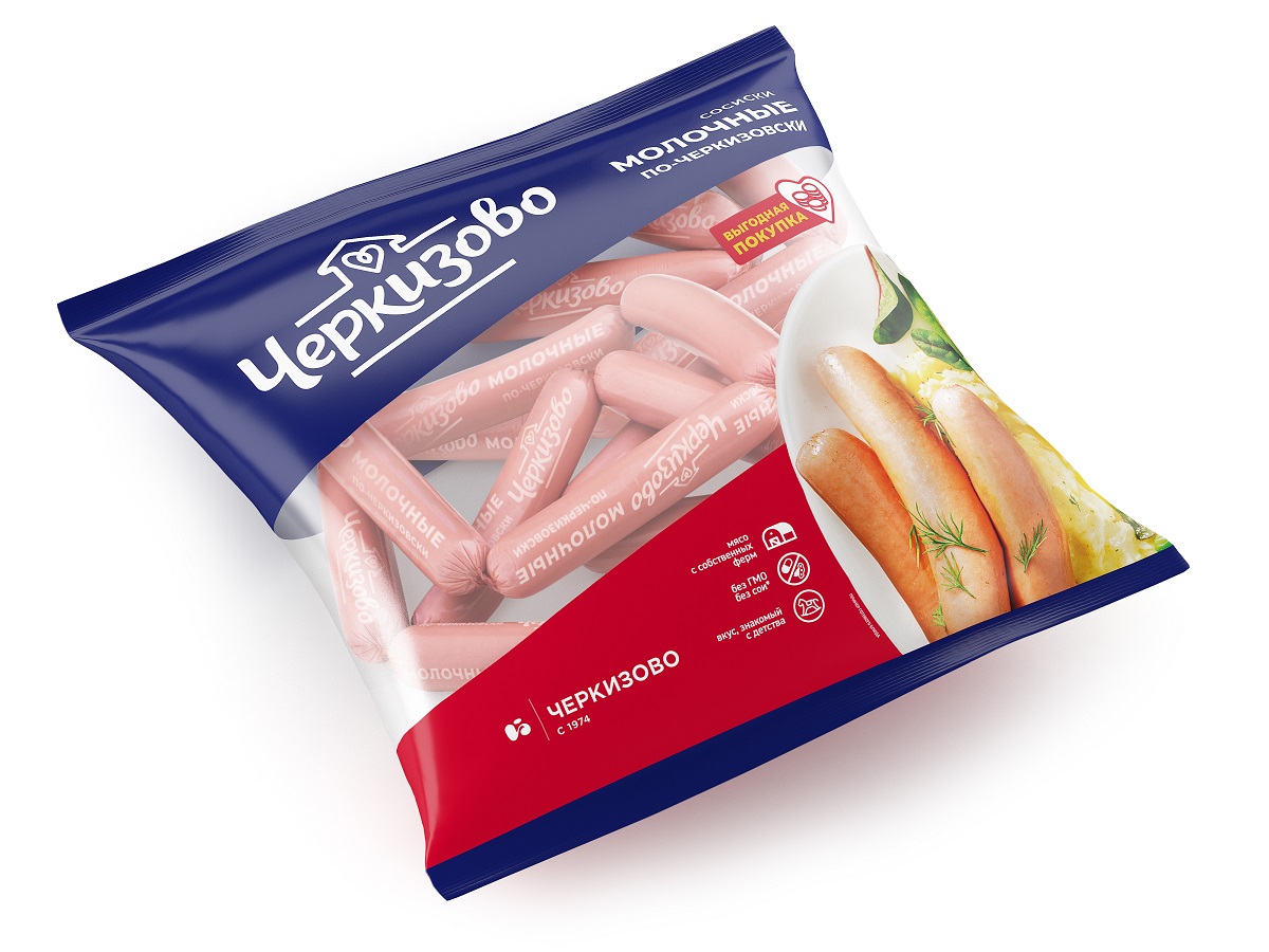 Сосиски "Молочные по-черкизовски" ПМО з/а 1,25кг (Ч)