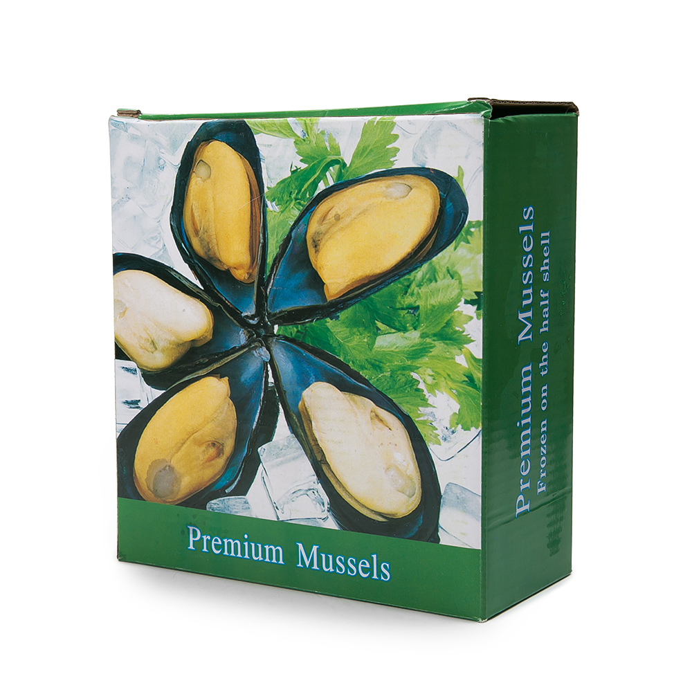 Мидии 30/40 в/м 1/2 створки раковины (Китай)