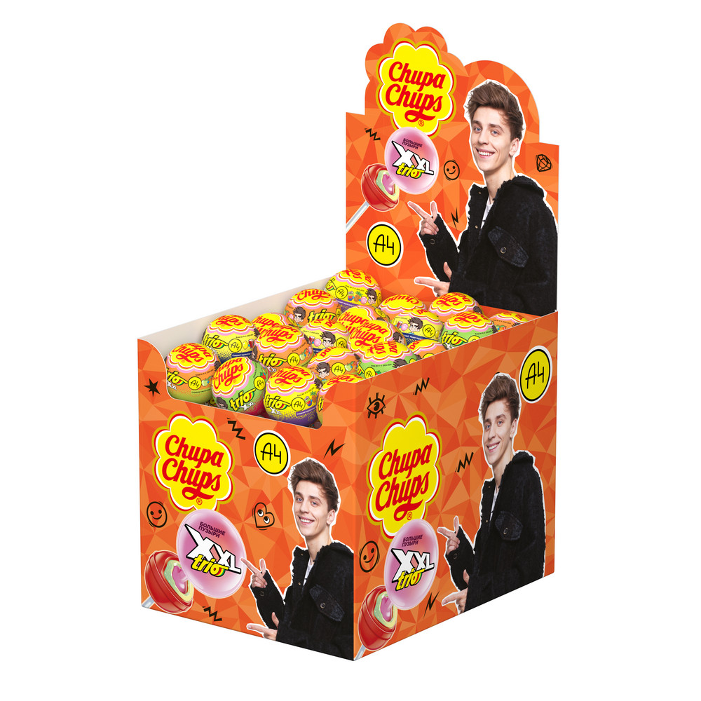 Карамель Chupa Chups XXL Trio, 29г, 40шт