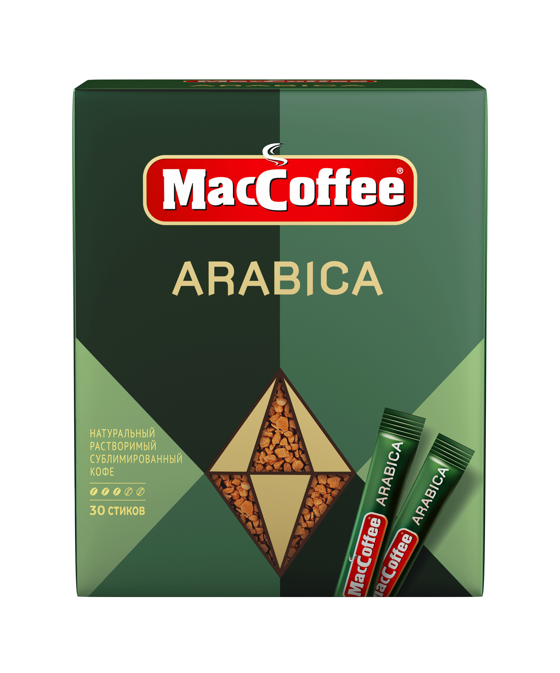 Кофе MacCoffеe ARABICA натур.раствор.субл. карт/уп 2г*30шт*12