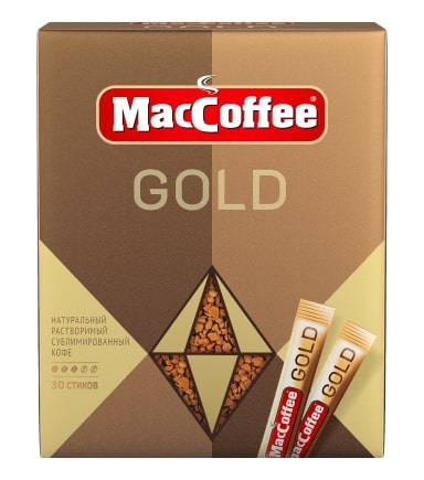 Кофе MacCoffee Gold растворимый сублимированный 2 г х 30 пакетиков