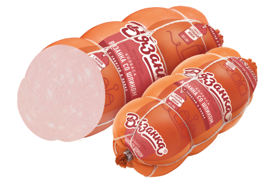 Колбаса вареная Вязанка со шпиком вес  п/а