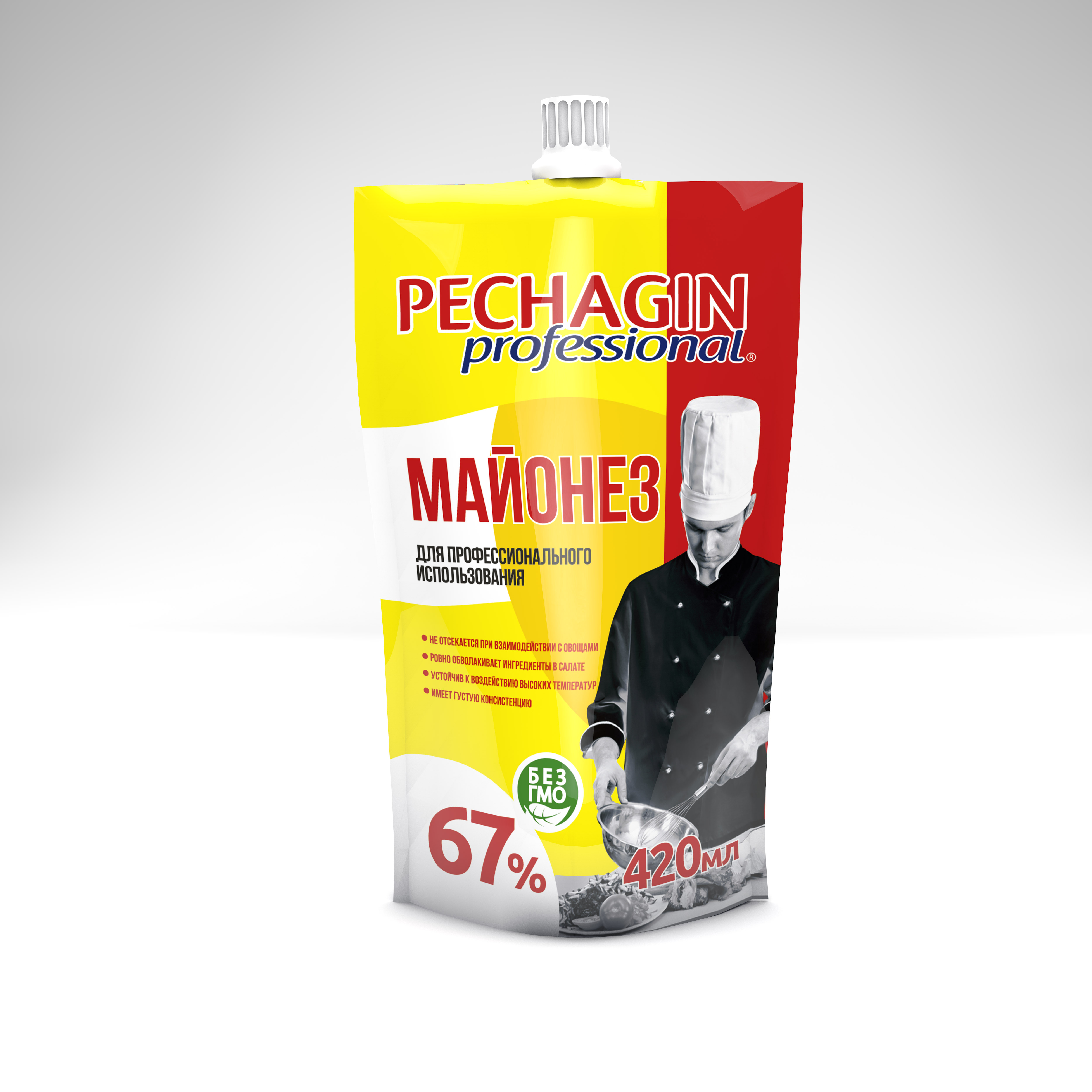 Майонез Печагин Профи 67% 420мл дой-пак