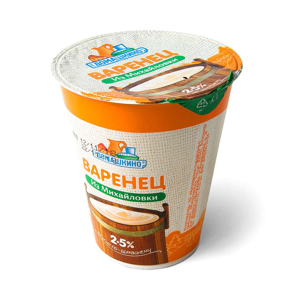 Варенец Село Домашкино термостатный 2,5%  350 г стакан