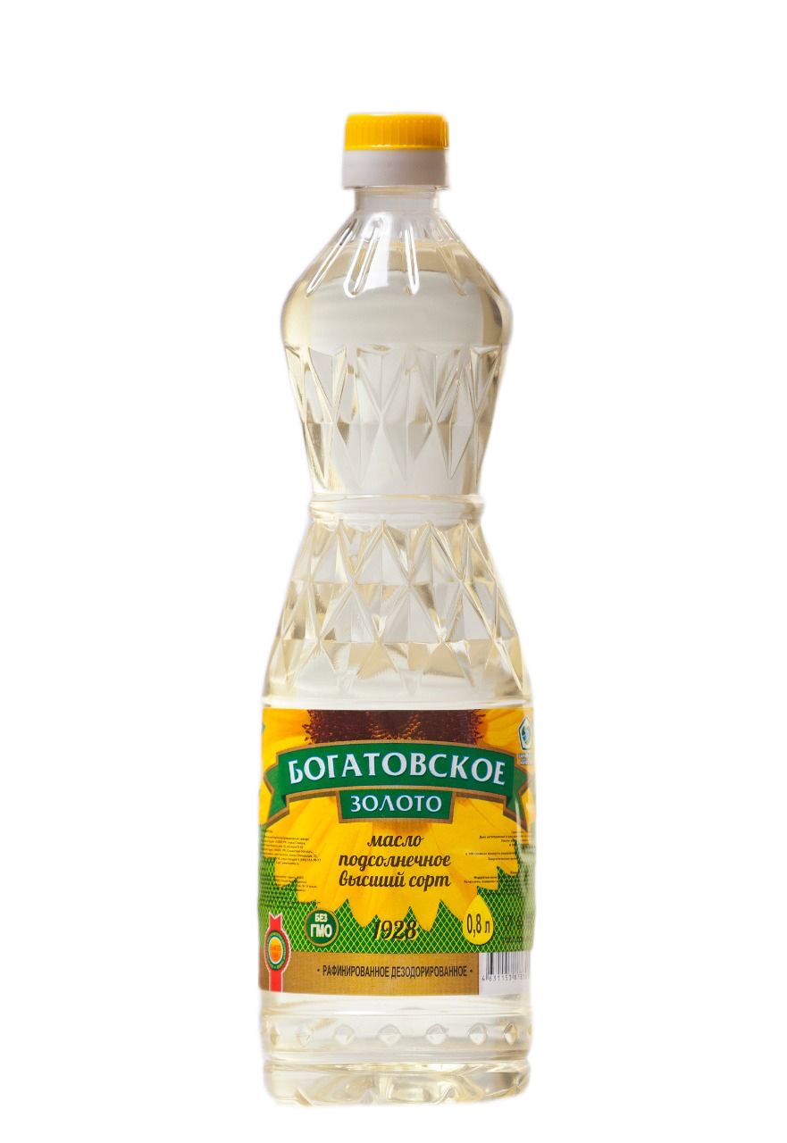 Масло подсолнечное Богатовское золото 0,8 л