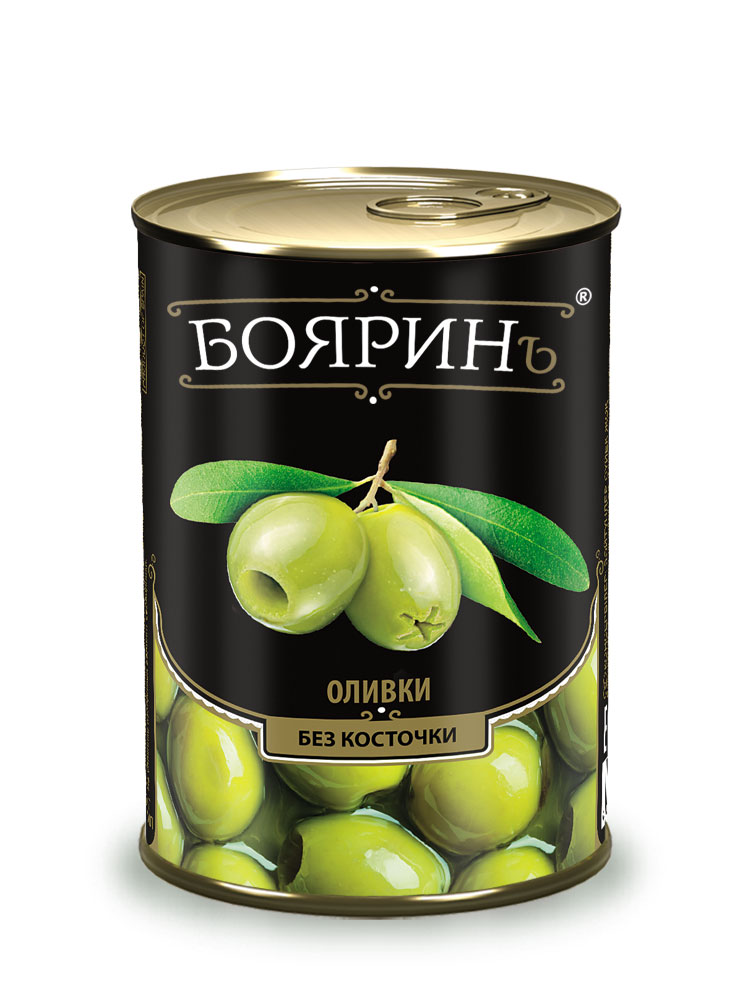 Оливки 300 мл б/к Бояринъ ж/б (вес 90г)