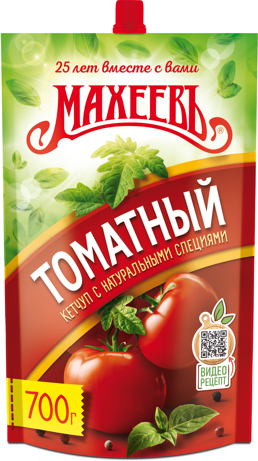 Кетчуп Махеев Томатный 700 г дой-пак