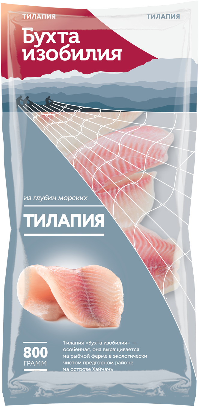 БУХ.ИЗОБИЛ филе тилапия с/м 800г