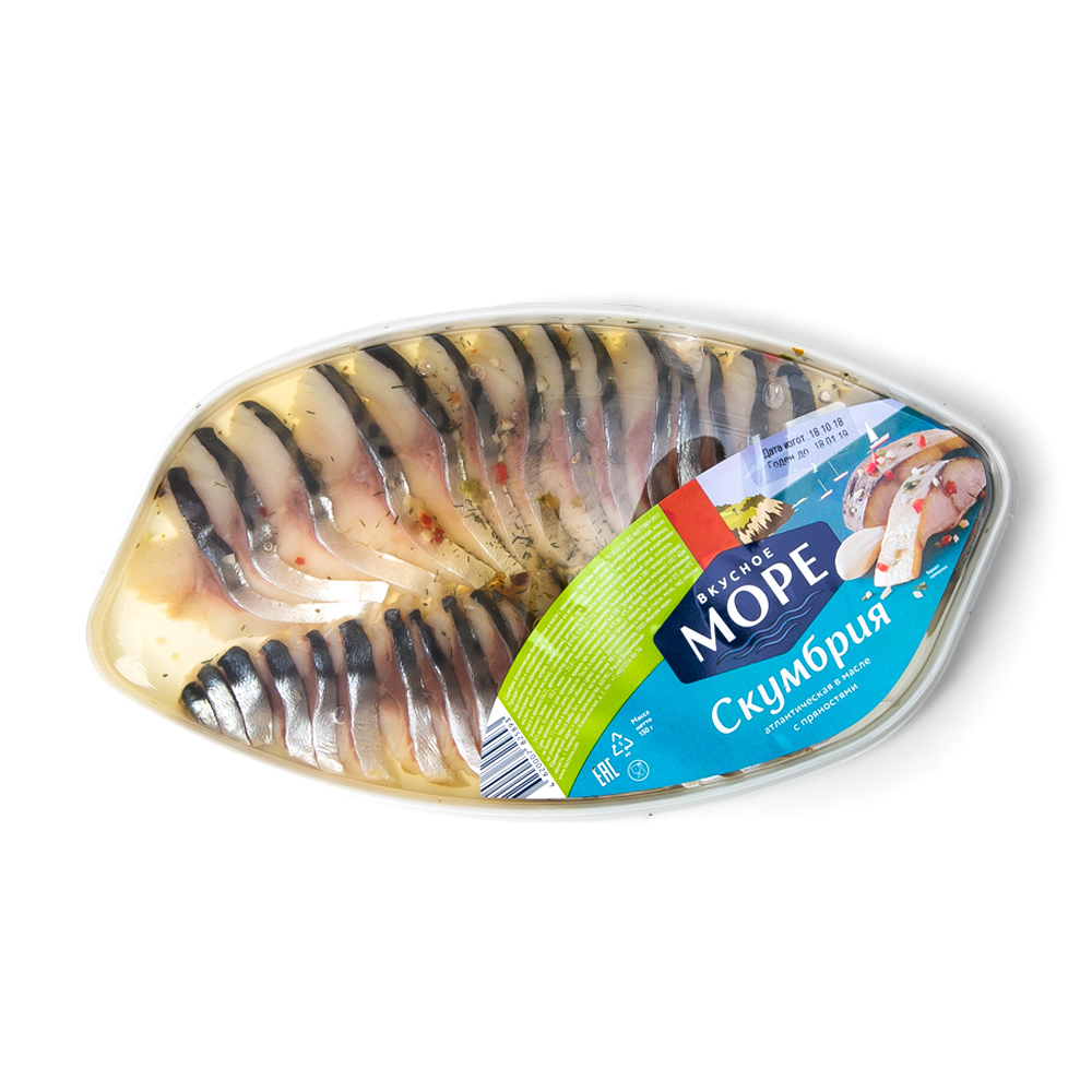 Скумбрия филе кусочки Вкусное море в масле 150 г
