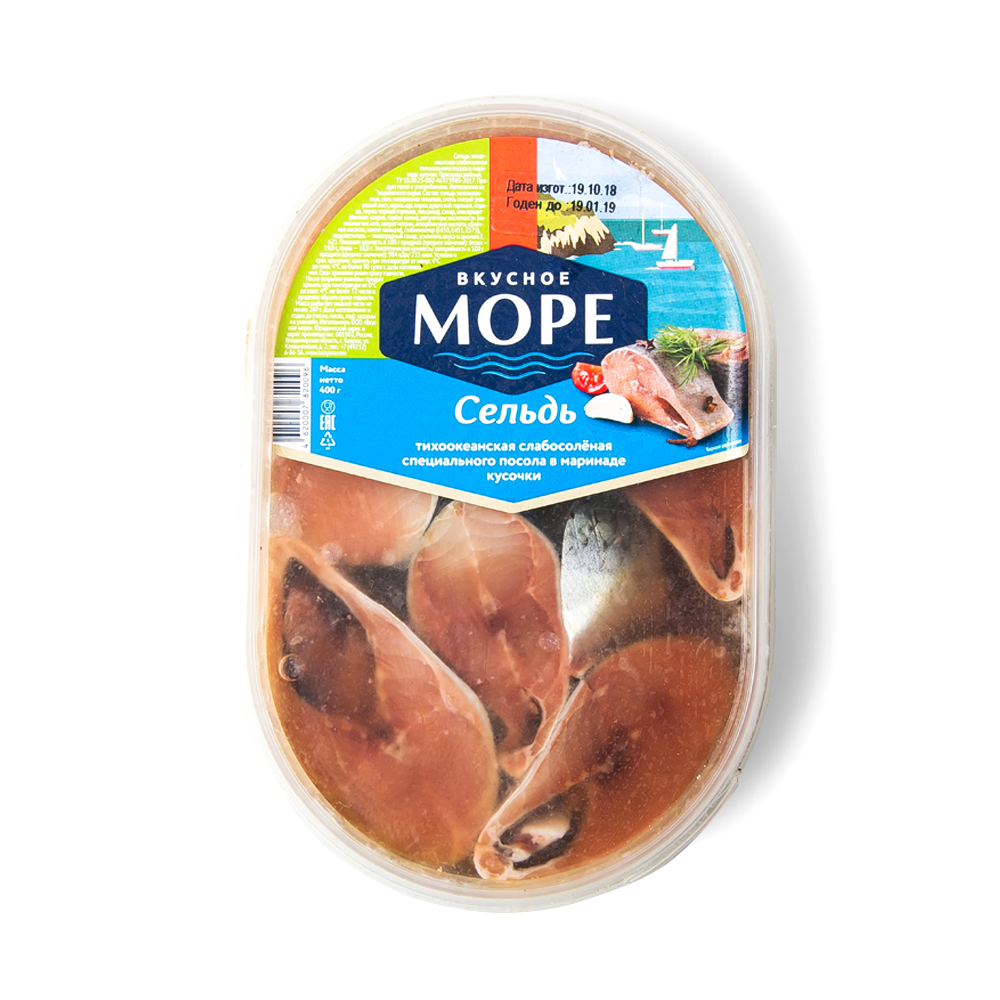 Сельдь кусок Вкусное море с/п в маринаде 400 г