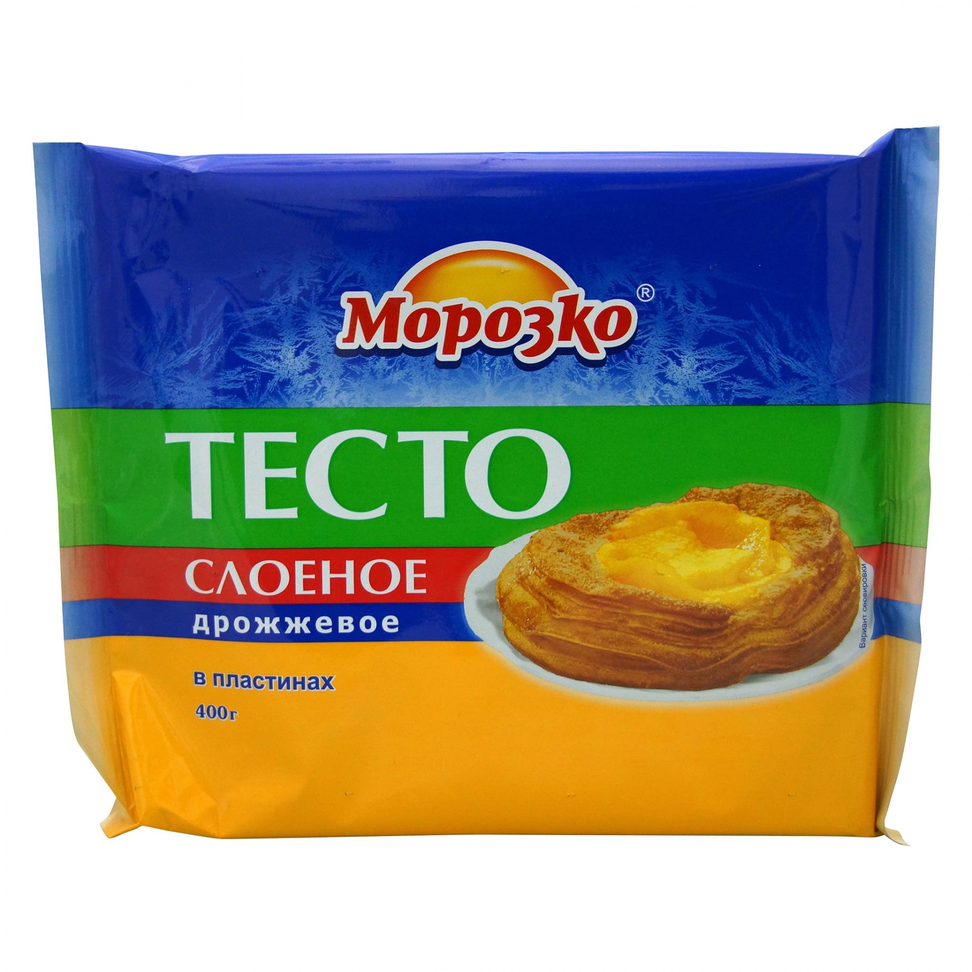 Тесто слоеное дрожжевое МОРОЗКО 400г